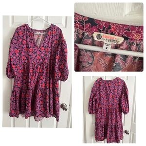 Sundry by EVEREVE Pink Floral Dress